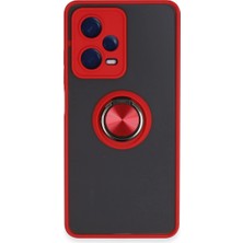 Uravas Store Xiaomi Redmi Note 12 Pro 5g Kılıf Montreal Yüzüklü Silikon Kapak - Kırmızı