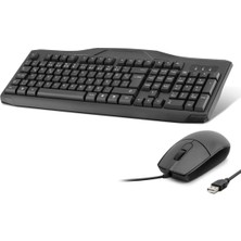 Uravas Store Kablolu Klavye Mouse Set Q Siyah OAK930