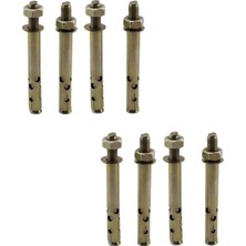 Starseven 8 Adet Saplamalı Gömlek Çelik Dübel M10X110 mm Raf Montaj Bağlantı Zemin Monte Tavan Asma Aparat