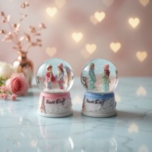 Subutu Love Story Mini Kar Küresi - Işıklı - 7x4 cm - Pilli Romantik Hediye
