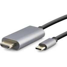 Uravas Store Type-C To Hdmı Kablo Hdtv 4K 60Hz Pvc 1.8m Gri HDX7837