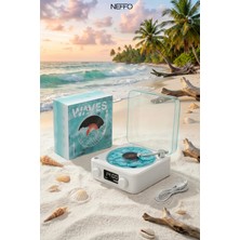 Ronanna Retro Tasarımlı Bluetooth Bağlantılı Plak Çalar, 3D Ses ve Subwoofer Özellikli Beyaz Pikap