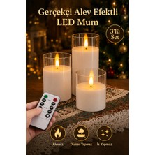 Pasaco Gerçekçi Alev Efektli LED Mum Seti – Kumandalı, Is Yapmaz, Güvenli ve Dekoratif