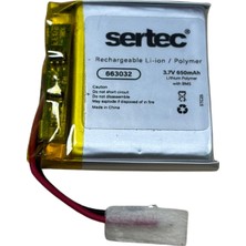 Renas Store Sertec 663032 3.7V 650MAH Li-Polymer Pil (DEVRELI/1.5A)