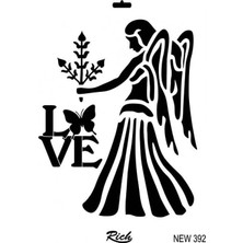 Renas Store Rich New Seri N-392 Stencil 35X25 cm