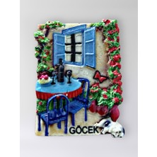Mundy Göcek Polyester Kabartmalı Magnet 5 x 6,5 cm Dekoratif Hediyelik Buzdolabı Süsü (KOD:1662)