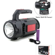 Uravas Store 2in1 19PCS = Tamir - Hırdavat Seti El Fener - Projektör LED + Cob USB - Type-C - Pil Şarjlı HS-310 (5047)