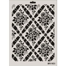 Renas Store Rich Dantel Seri DN-921 Stencil 35X25 cm