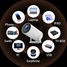 Ronanna Buğz 4K Lazer Projeksiyon Cihazı 1280X720 Çözünürlük 3000:1 Kontrast Beyaz USB HDMI Wifi