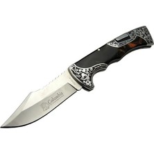 Renas Store Columbia A3157B Kahverengi Av / Kamp Çakı 23 cm - Sedef Işlemeli Saplı,