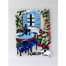 Mundy Içmeler Polyester Kabartmalı Magnet 5 x 6,5 cm Dekoratif Hediyelik Buzdolabı Süsü (KOD:1673)