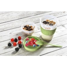 Renas Store Meyve Hazneli - Kaşıklı Portatif Yoğurt Kabı