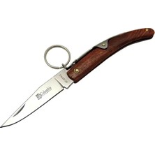 Renas Store Okapi GC2079C Kahverengi Kamp Çakı 16,5cm - Manuel, Kemerlikli, Ahşap Sap