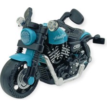 Renas Store Sürtmeli Işıklı Sesli Chopper Motor Turkuaz 15CM - 1 Adet