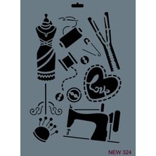 Renas Store Rich New Seri N-324 Stencil 35X25 cm