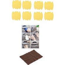 Renas Store 9lu Set Araba Kapı Kolu Koruyucu Çizilme Önleyici Şeffaf Sticker Film Koruma Seti