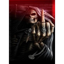 Renas Store 3 Boyutlu Resim  3 Farklı Resim Değişenli Halloween Iskelet Tablosu 30X40 cm