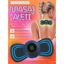 Renas Store Kelebek Masaj Aleti Bel Sırt Bacak Kol Titreşimli Masaj Pedi Şarjlı 8 Modlu Vücut Tens Cihazı