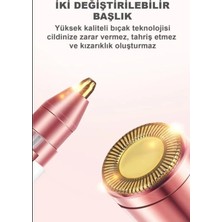 Renas Store Çift Başlıklı Epilasyon Yüz Çene Işıklı Kıl Tüy Alma Mini Cep Epilasyonu