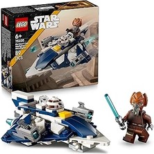 Renas Store Star Wars: Klon Savaşları Plo Koon'un Jedi Starfighter Mikro Savaşçısı 75400-6 Yaş ve Üzeri Çocuklar Için Minifigür Kokpiti ve 2 Mermi Atıcı Içeren Yaratıcı Oyuncak Yapım Seti (89 Parça)