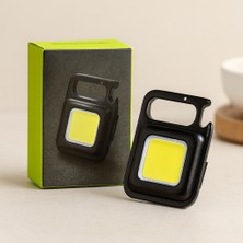 Renas Store Cob Anahtarlık Feneri USB Şarjlı 3in1 (Mıknatıslı, Kapak Açacak)