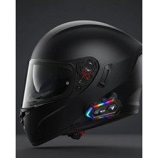 Renas Store Yeni Nesil Bluetooth 5.3 Motosiklet Intercom Rgb Işıklı 1000M Mesafeli