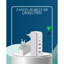 Renas Store 30W Type C Şarj Cihazı Zamanlayıcılı Çok Portlu Tasarım
