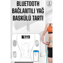 Renas Store Akıllı Tartı Dijital Baskül Yağ Su Kas Vücut Kitle Kilo Ölçer Tartı