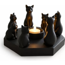 Vendly Ri̇tüel Kedi̇ Mumluk Bi̇blo Plasti̇k 20 cm Siyah