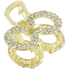 Renas Store Oval Taşlı Minik Metal Mandal Toka 2,5 cm