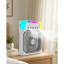 Renas Store Su Buharlı Mini Klima Fan Rgb Işıklı Taşınabilir Serinletici