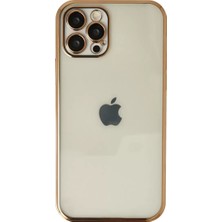 Renas Store Apple iPhone 12 Pro Max Kılıf Razer Lensli Silikon - Gold