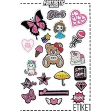 Renas Store 20'li Ütüyle Yapışan Dokuma Patch Seti – Kız Çocuklar Için Renkli ve Sevimli Kıyafet Arması – Giysi, Çanta, Ceket, Pantolon Üzerine Uygulanabilir – Kolay Ütüleme ile Sabitlenen Yıkanabilir