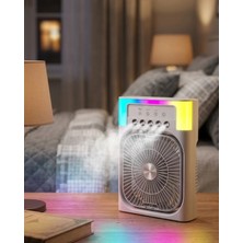 Renas Store Mini Klima Fan Su Hazneli USB Şarjlı Sessiz Masaüstü Soğutucu