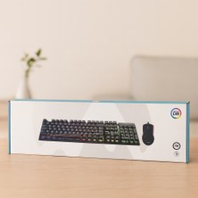 Renas Store Kablolu Rgb Oyuncu Klavye ve Mouse Seti - Siyah