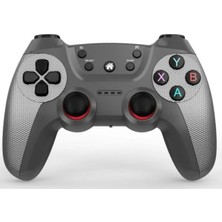 Renas Store Gamepad Gri Bluetooth Bağlantılı 1 Yıl Garantili Pc Uyumlu Kablosuz Oyun Kumandası