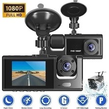 Renas Store Black Box Traffic Recorder 3 Kameralı Araç Kamerası Geri Görüş Destekli Gece Görüşlü