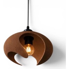 Vendly Beton Dokulu Iskandi̇nav Premi̇um Salon Oturma Odası Avize 21 x 26 cm Kahverengi