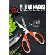 Renas Store Mutfak Makası - Tavuk Kesme Makası Balık Temizleme Makası Salata Hazırlama Makası