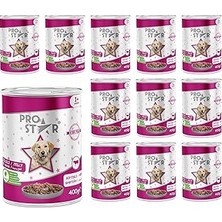 Renas Store Prostar Yetişkin Köpek Biftekli ve Jöleli Konserve Mama 400 gr x 12 Adet