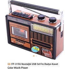 Renas Store Taşınabilir Nostaljik Radyo USB Kart Fm Radyo Kaset Çalar Bluetooth Kırmızı 2 Yıl Garantili