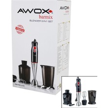 Renas Store Awox Barmix 3in1 Blender Seti Çelik 2li Mikser Çelik Rondo Bıçak Çelik 4 Kanatlı Bıçak 1000W