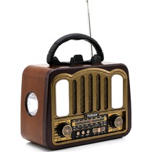 Renas Store Şarjlı - Nostalji Bluetooth Ibreli Fm Radyo Mp3 USB - Tf Player Speaker PL-4702