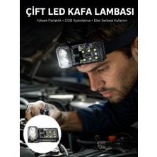 Renas Store 3 Fonksiyonlu LED Far El Feneri Çalışma Lambası Uzun Pil Ömürlü Yeni Nesil