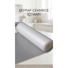 Renas Store Şeffaf Kaydırmaz Raflık Koruyucu Pvc Dolap Içi Çekmece Örtüsü 45X300CM