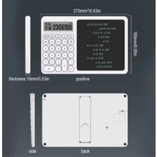 Renas Store Çok Amaçlı Digital Hesap Makinesi LCD Ekran Yazma Tableti Ofis Okul Için Silinebilir El Yazısı Not Defteri