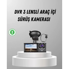 Renas Store Üç Kameralı Araç Dvr Full Hd Gece Görüşlü ve 2 Inç IPS Ekranlı