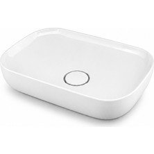 Lapino PREMIUM TEZGAH ÜSTÜ LAVABO 60*40 CM BEYAZ (6260)