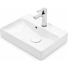 Lapino PARLA ETEJERLİ LAVABO 38*55 CM BEYAZ  (9955)