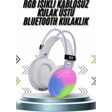 Renas Store Kablosuz Bluetooth Kulaklık Rgb Işıklı Kulak Üstü 5.3 Bluetooth Bağlantılı